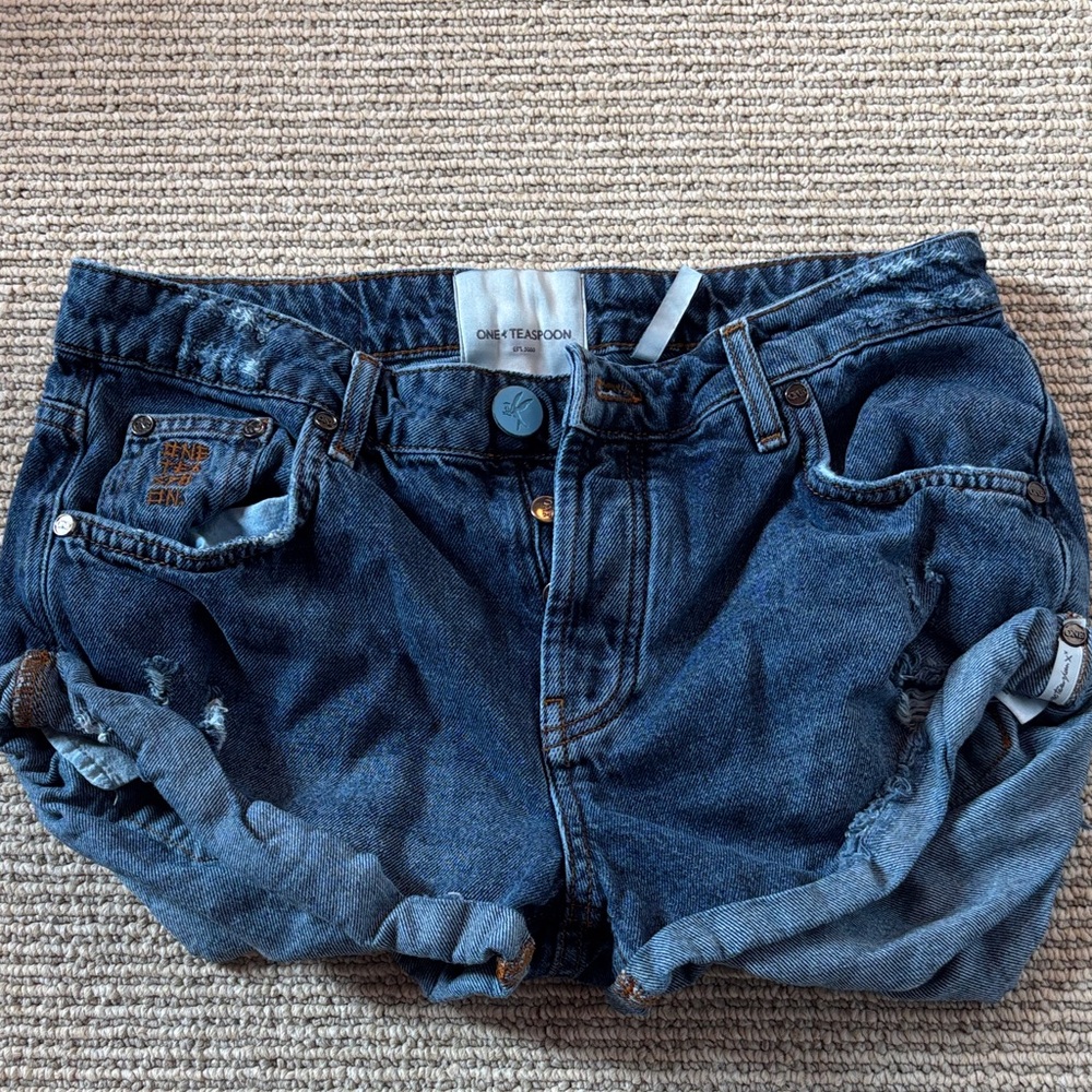 One Teaspoon Blue Denim Shorts